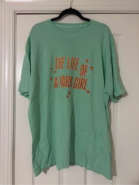 Mint Green Lost Bros Disney Graphic Tee - "The Life of a Park Girl"